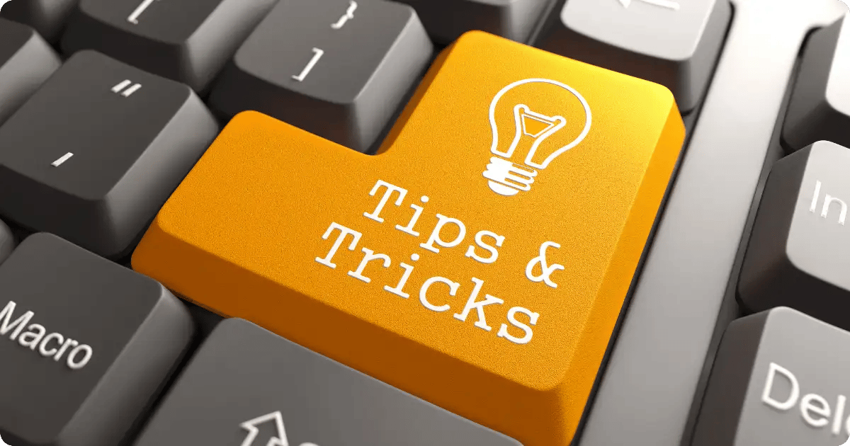 Tips & Tricks als Schrift auf Enter Taste einer Tastatur