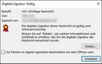 Microsoft Outlook Verschluesselung Klick auf Signatur Symbol