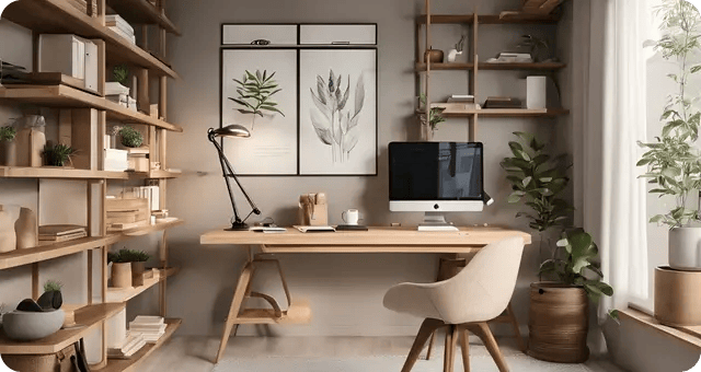 Gemütliches Homeoffice Büro