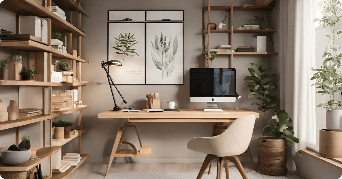 Gemütliches Homeoffice Büro