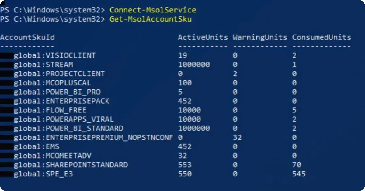 Office 365 Lizenzen per Skript ändern